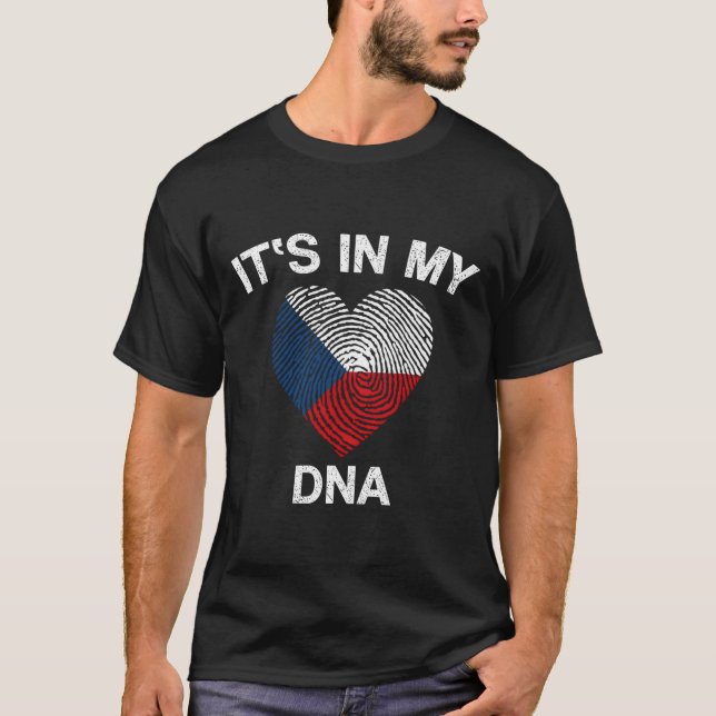 Czech Republic Flag It'S In My Dna Czech Flag T-Shirt (Front)