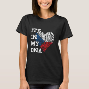 Czech Republic Flag It's In My DNA Heart Czech Fla T-Shirt
