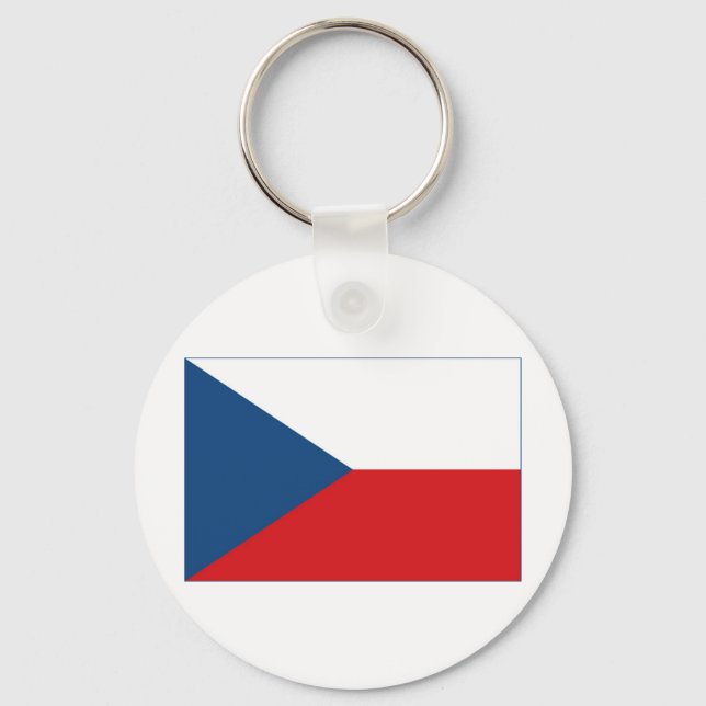 Czech Republic Flag Key Ring (Front)