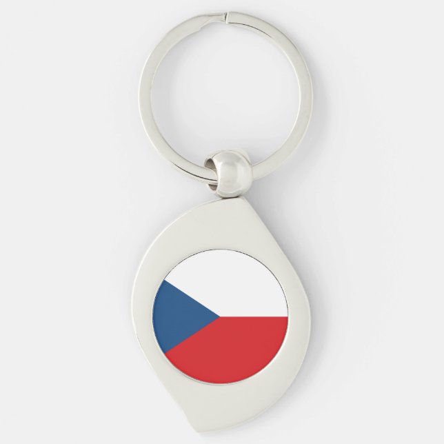 Czech Republic Flag Key Ring (Front)