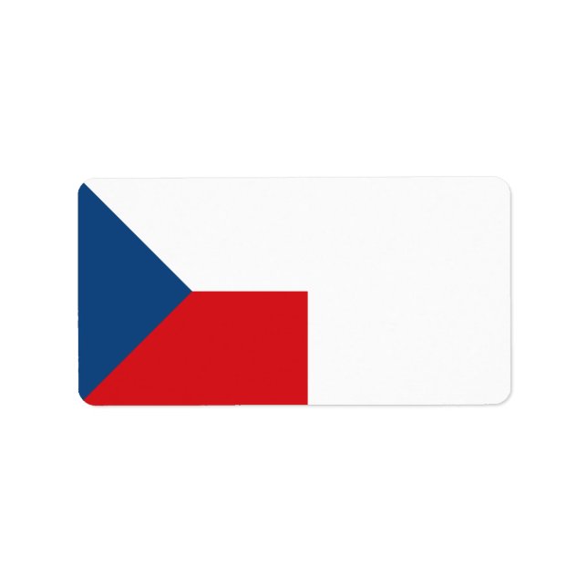Czech Republic Flag Label (Front)