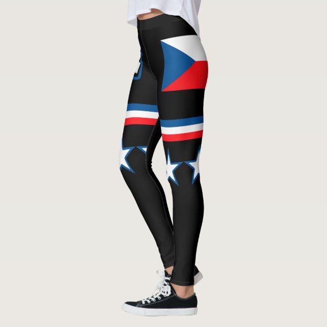 Czech Republic Flag Leggings (Left)