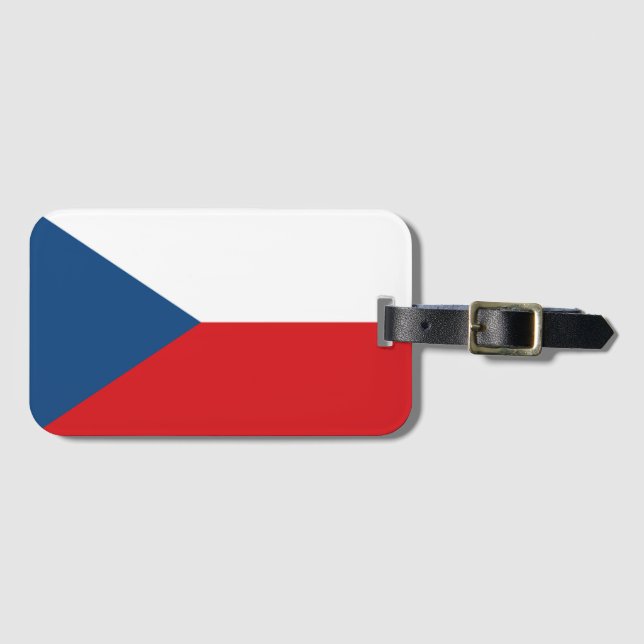 Czech Republic Flag Luggage Tag (Front Horizontal)