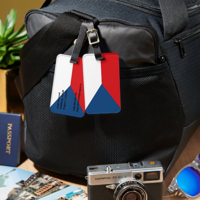 Czech Republic flag Luggage Tag (Front & Back)