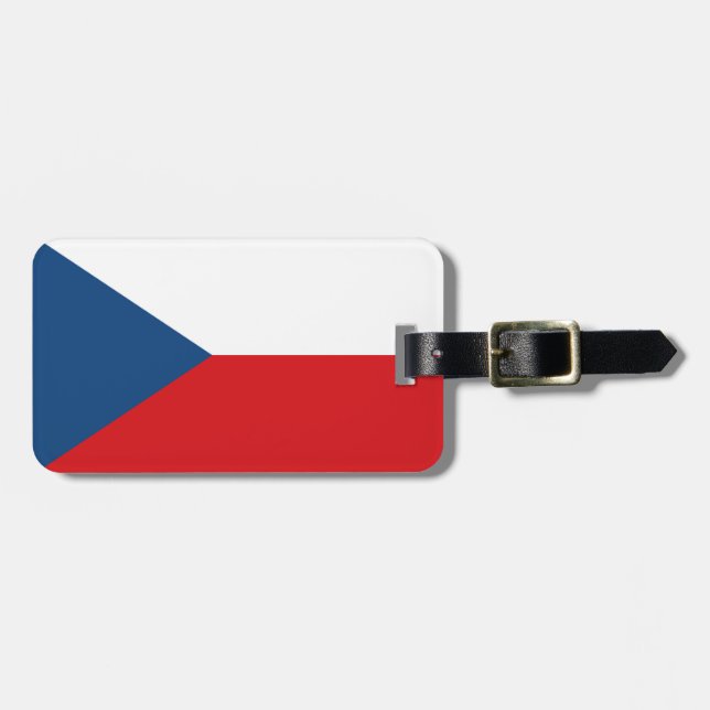 Czech Republic Flag Luggage Tag (Front Horizontal)