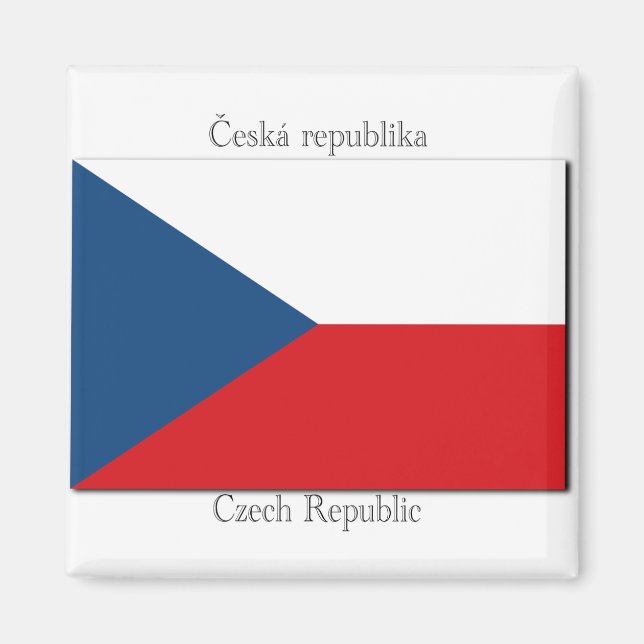 Czech Republic Flag Magnet (Front)