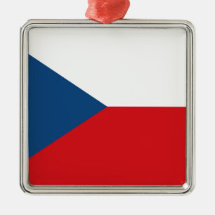 Czech Republic Flag Metal Ornament