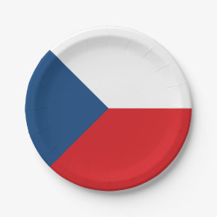 Czech Republic Flag Paper Plate