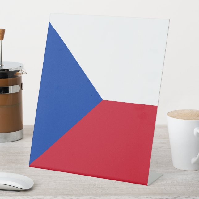 Czech Republic flag Pedestal Sign (In SItu)