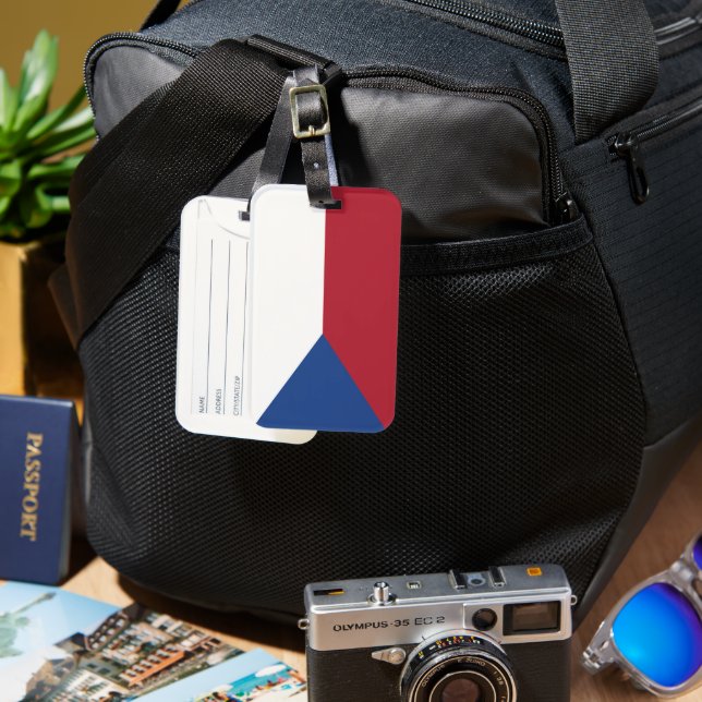 Czech Republic flag phone case Luggage Tag (Front & Back)