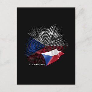 Czech Republic flag Postcard