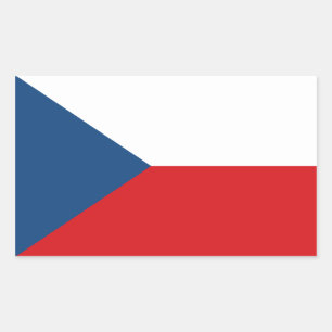Czech Republic Flag Rectangular Sticker