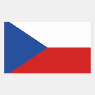 Czech Republic Flag Rectangular Sticker