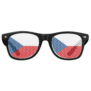 Czech Republic Flag Retro Sunglasses