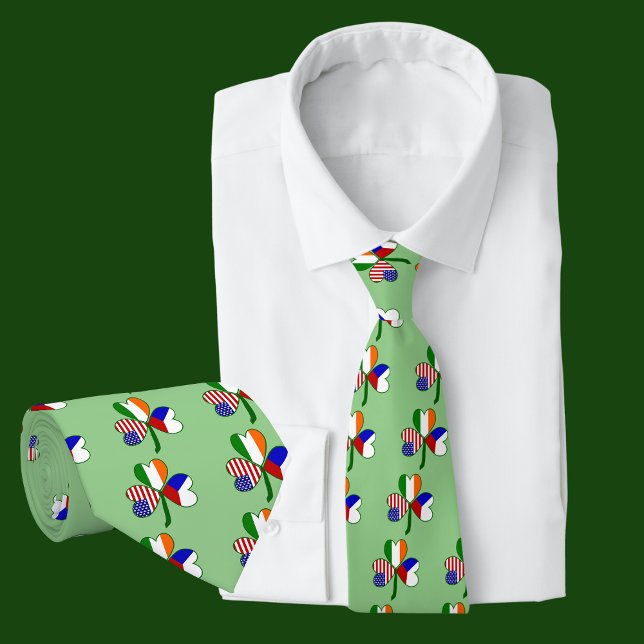 Czech Republic Flag Shamrock Tie (Creator Uploaded)