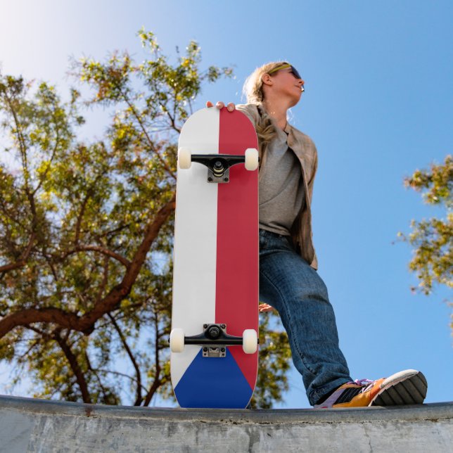 Czech Republic flag Skateboard (Outdoor 1)