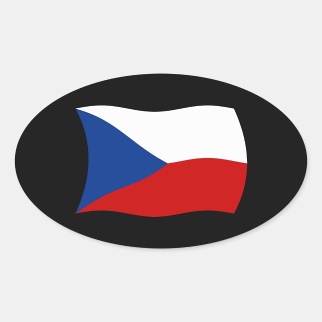 Czech Republic Flag Sticker (Front)