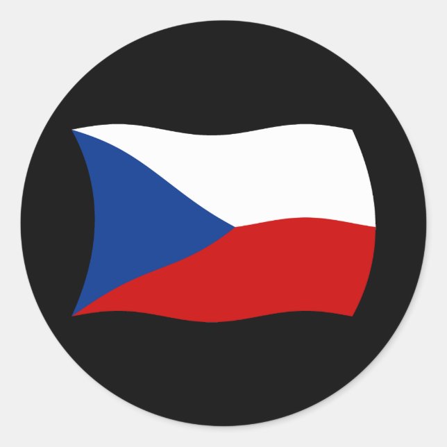Czech Republic Flag Sticker (Front)