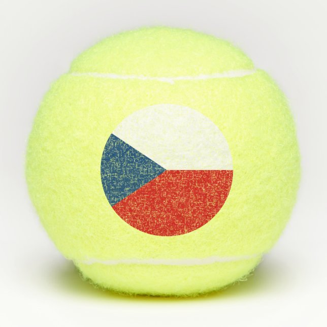 Czech Republic Flag Tennis Balls (Front)