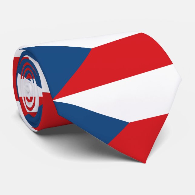 Czech Republic flag Tie (Rolled)