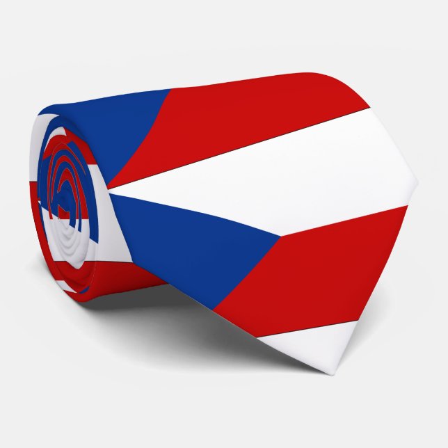 Czech Republic flag Tie (Rolled)