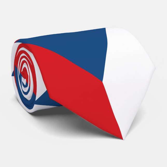 Czech Republic Flag Tie (Rolled)