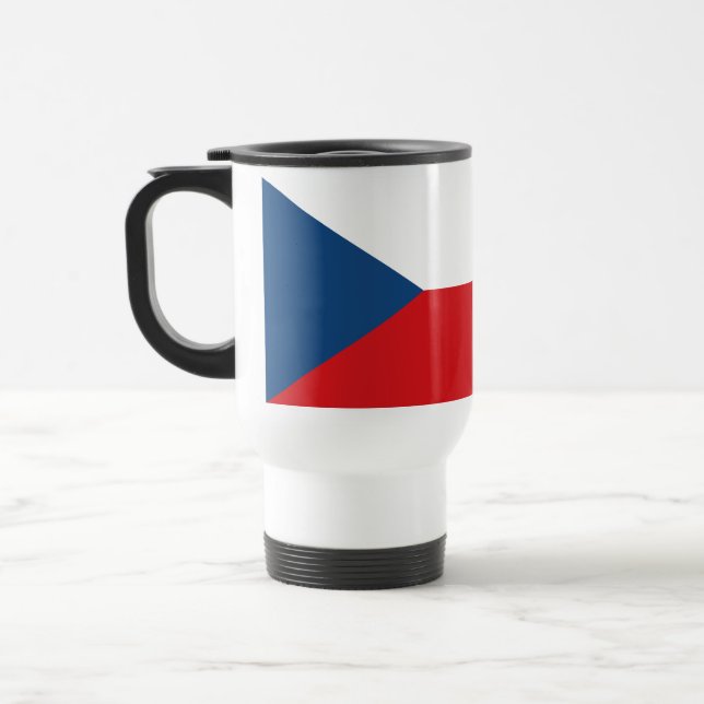 Czech Republic Flag Travel Mug (Left)