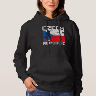 Czech Republic Football Soccer Fan Jersey Flag Cze Hoodie