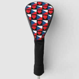 Czech Republic Golf Lover Heart Pattern Czech Love Head Cover