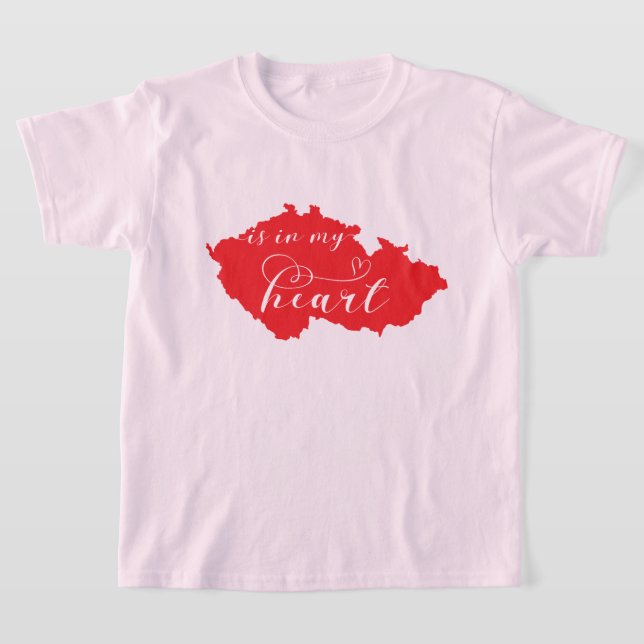 Czech Republic Is In My Heart T-Shirt (Laydown)