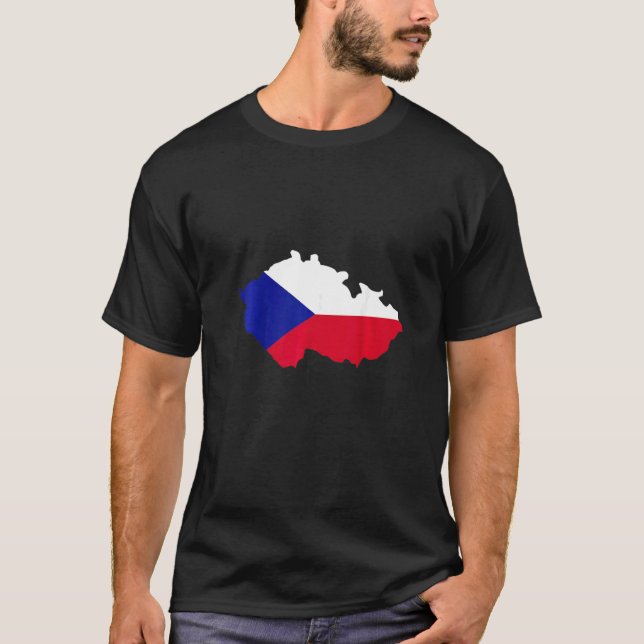 Czech Republic map flag   T-Shirt (Front)