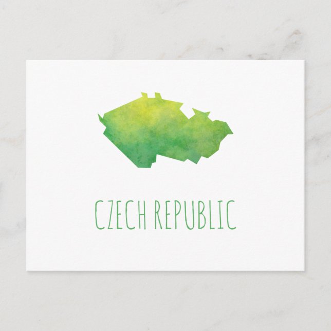 Czech Republic Map Postcard (Front)