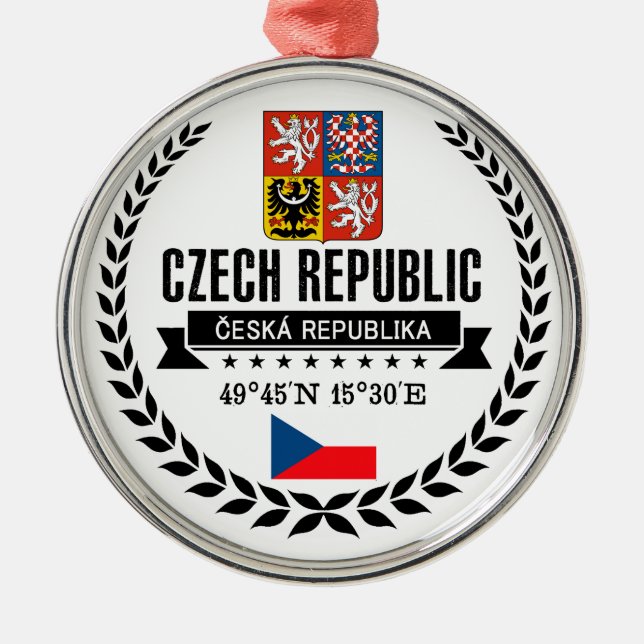 Czech Republic Metal Ornament (Front)