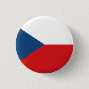 Czech Republic National Flag 3 Cm Round Badge