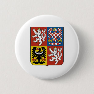 Czech Republic Official Coat Of Arms Heraldry 6 Cm Round Badge