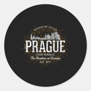 Czech Republic Prague Classic Round Sticker