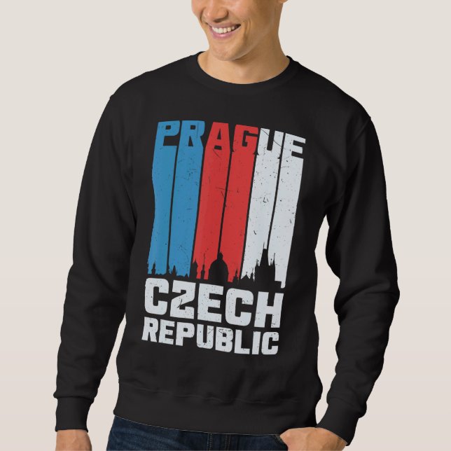 Czech Republic Prague Skyline Prague Sweatshirt (Front)