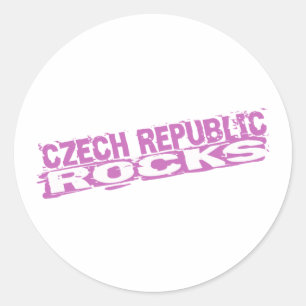 Czech Republic Rocks Classic Round Sticker