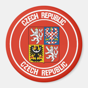 Czech Republic Round Emblem Magnet