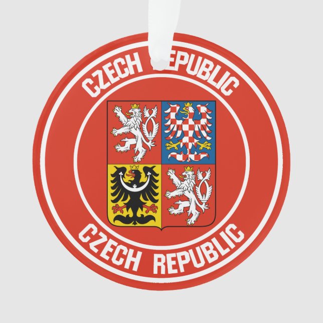 Czech Republic Round Emblem Ornament (Front)
