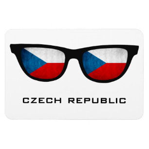 Czech Republic Shades custom text & colour magnet
