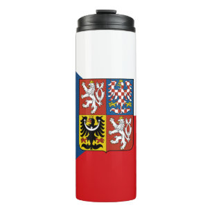 Czech Republic Travel Mug, patriotic Czech Flag Thermal Tumbler
