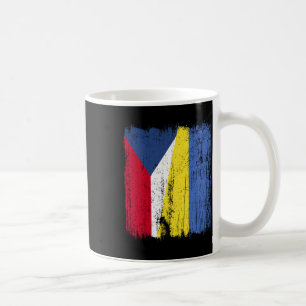 Czech Republic Ukraine Half Flag Czech Ukrainian H Coffee Mug