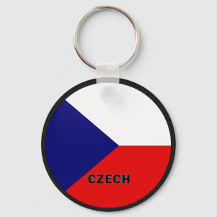 Czech Roundel quality Flag Key Ring