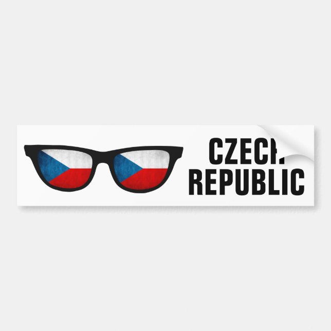 Czech Shades custom text & colour bumpersticker Bumper Sticker (Front)