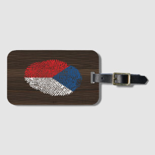 Czech touch fingerprint flag luggage tag