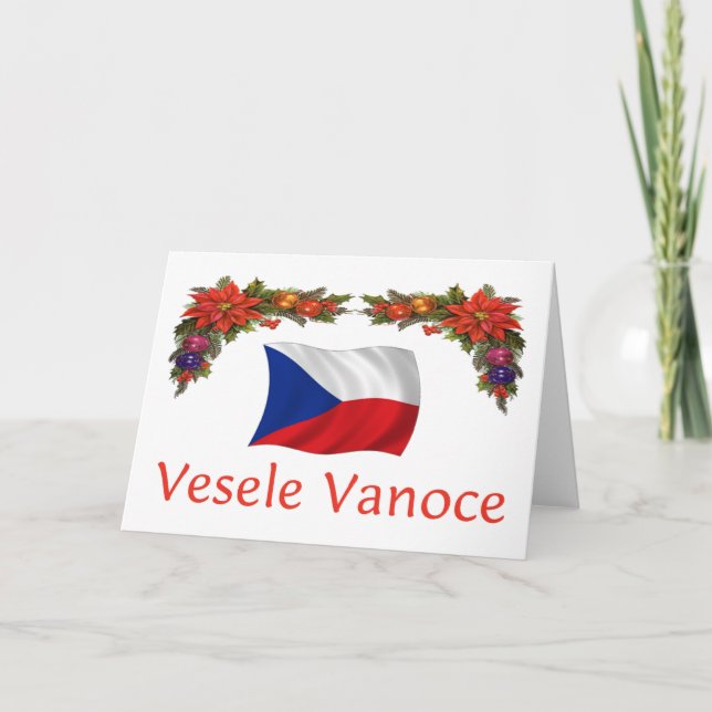 Czech Vesele Vanoce (Merry Christmas) Holiday Card (Front)