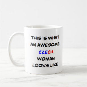 czech woman, awesome coffee mug