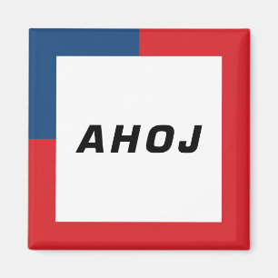 Czech Words - Ahoj (Hello) 01A Magnet