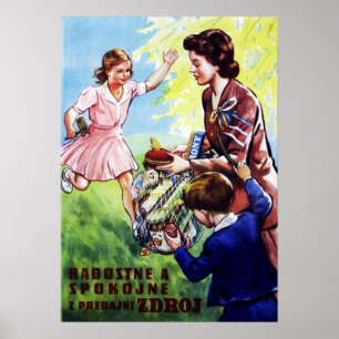 CZECH ZDROJ Food Company Joyfully and Contentedly Poster